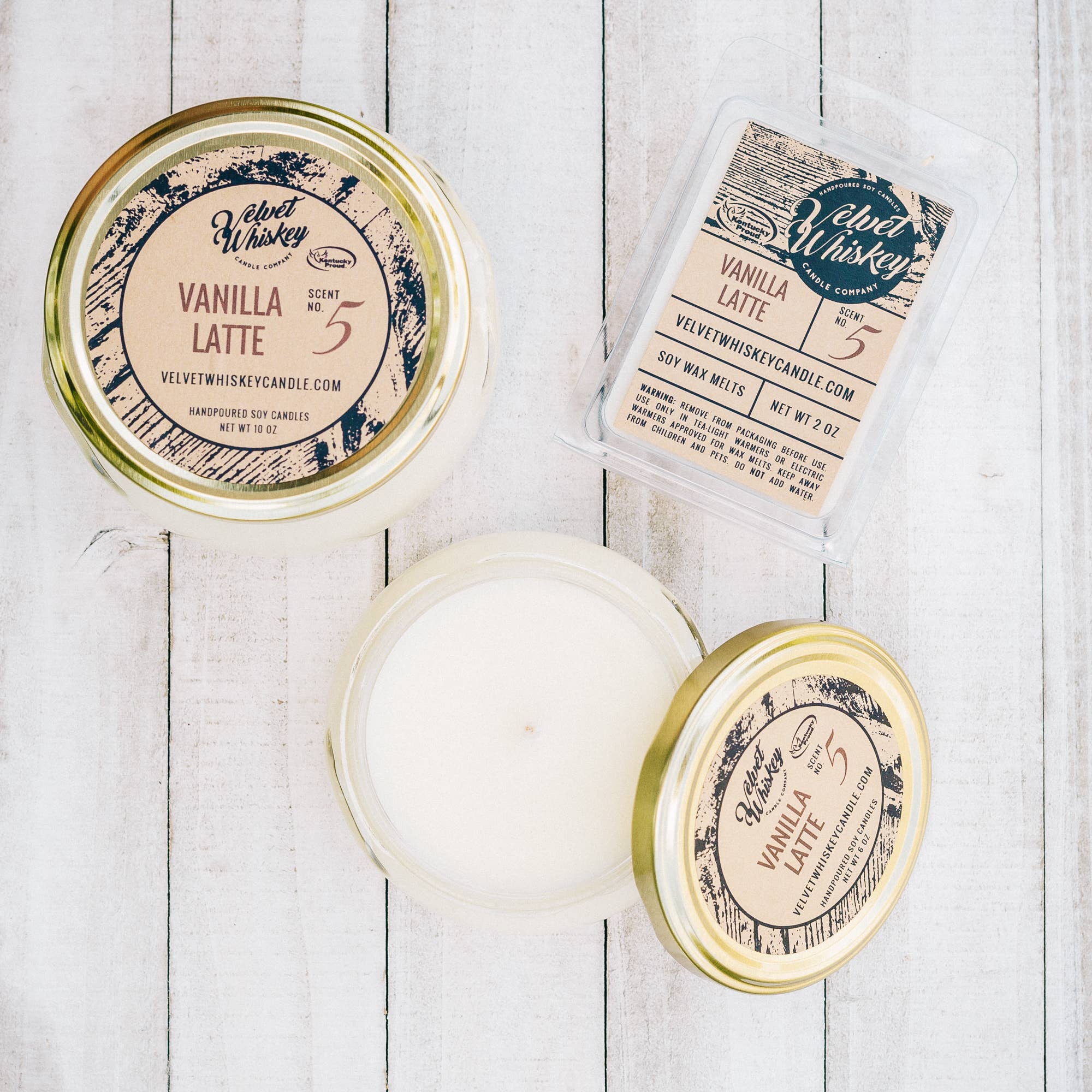 Velvet Whiskey Candle Co - 6 oz Vanilla Latte Candle