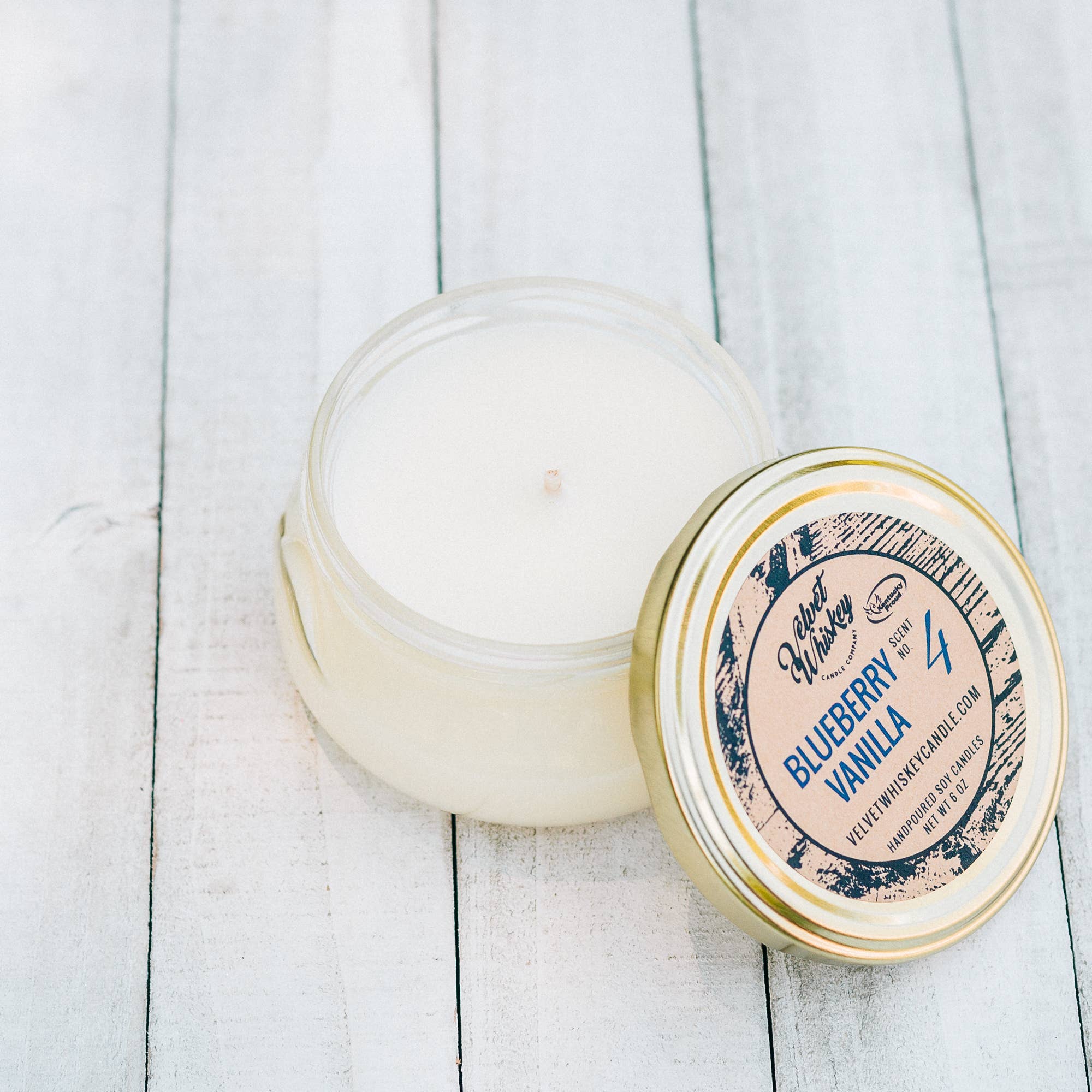Velvet Whiskey Candle Co - 6 oz Blueberry Vanilla Candle