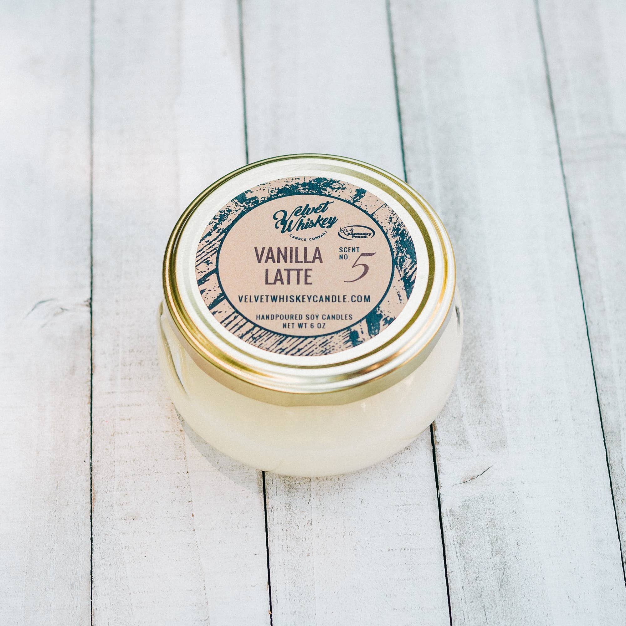Velvet Whiskey Candle Co - 6 oz Vanilla Latte Candle
