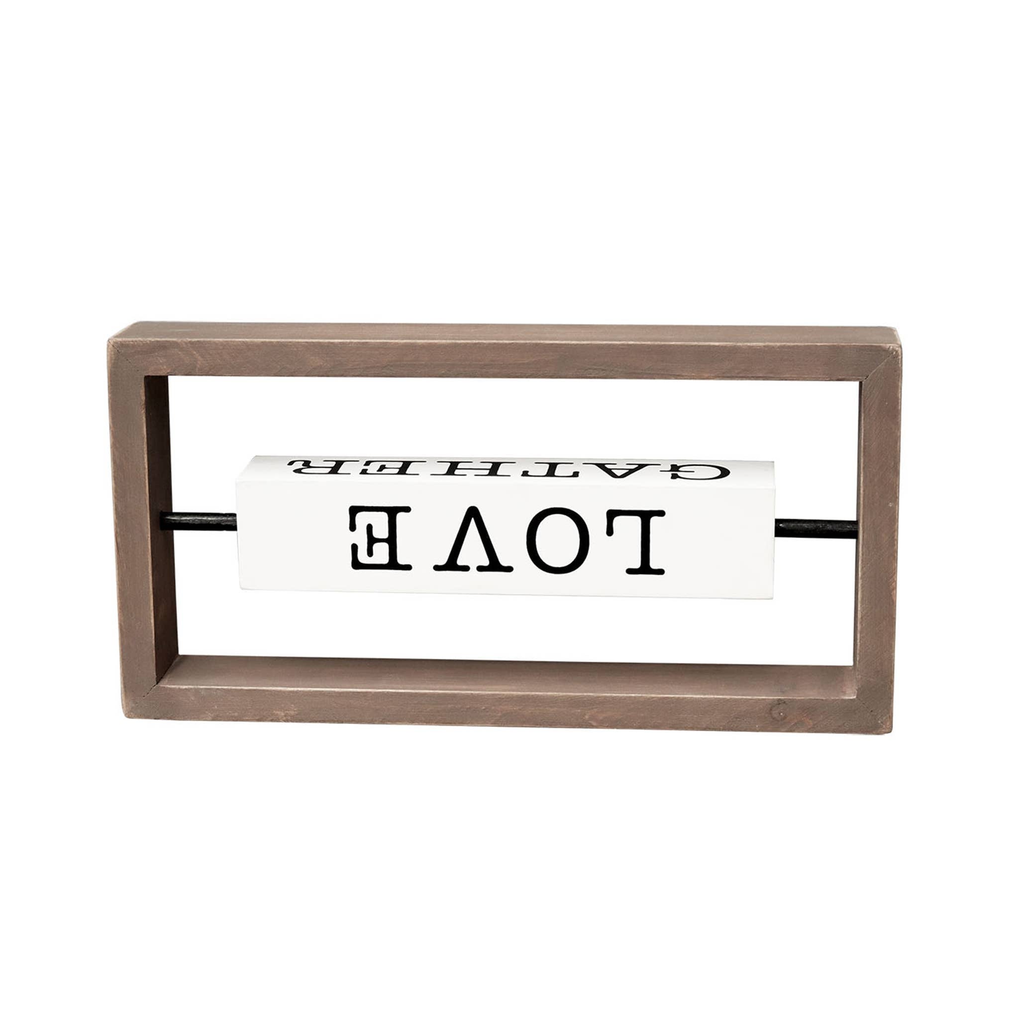 Paris Loft Inc - Love Gather Family Dream 4-Sided Turnable Wood Tabletop Sign