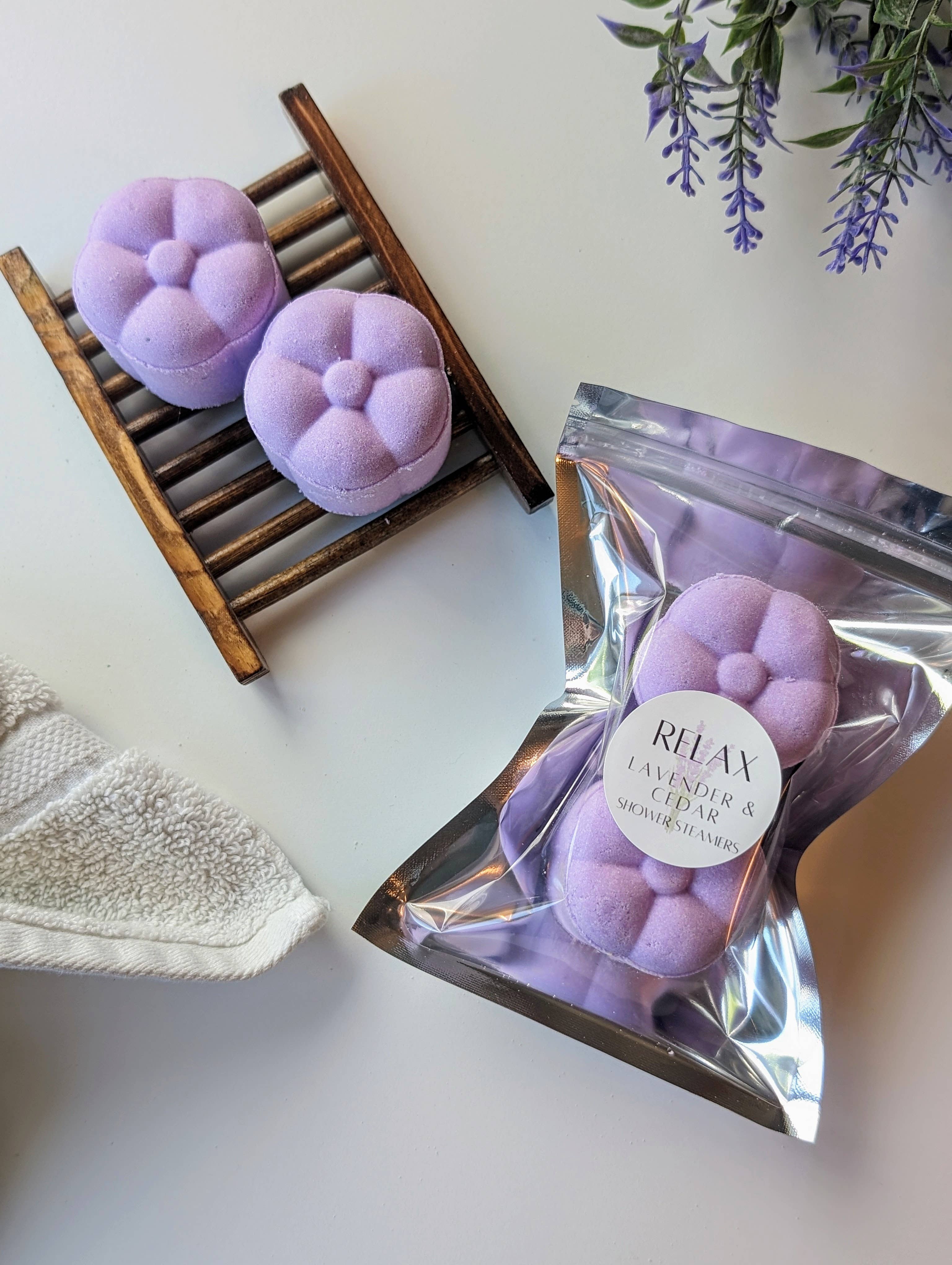 Relax Lavender and Cedar Shower Steamers